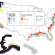 Ocean acidification levels and fishery vulnerability around the US. (NRDC)